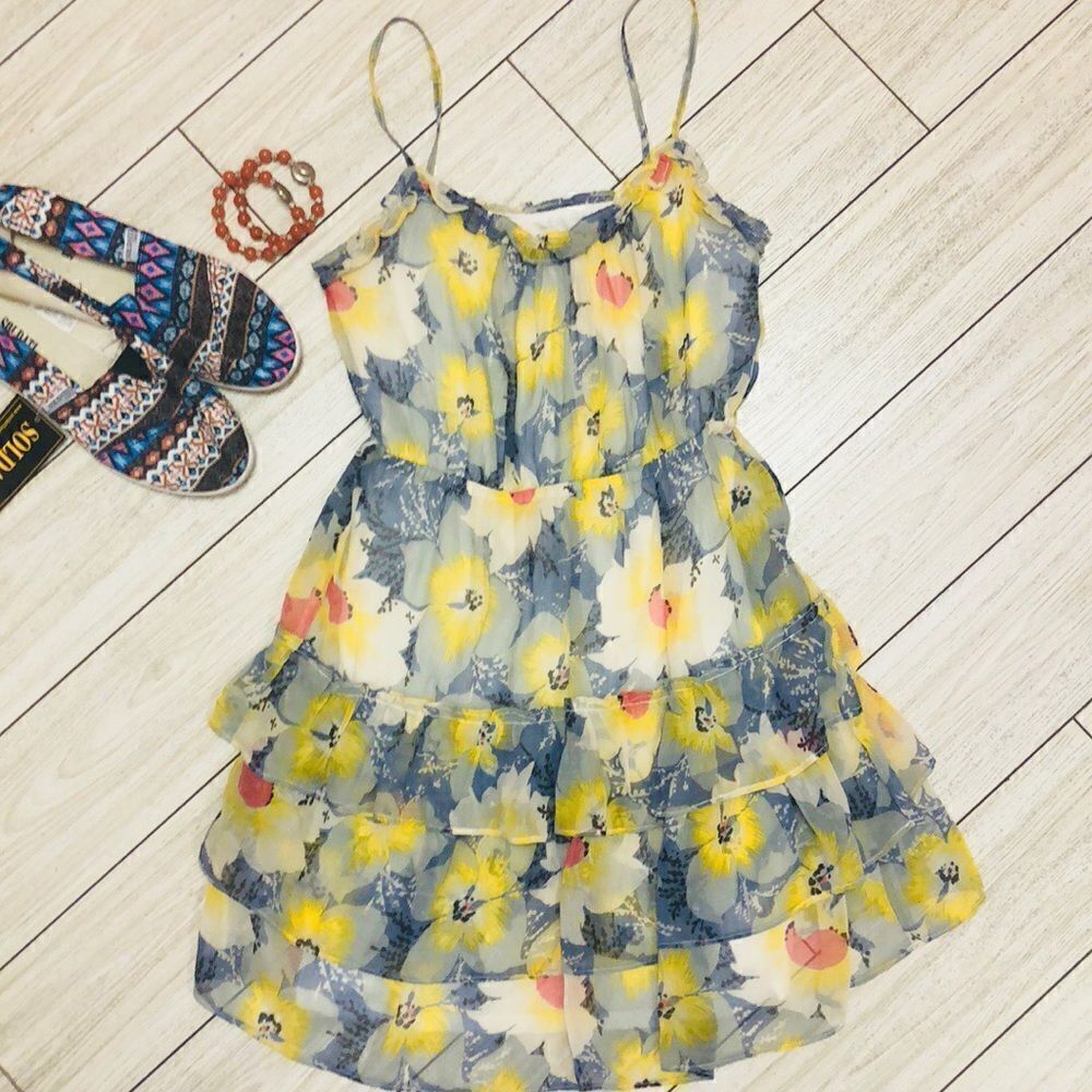American Eagle chiffon ruffled tunic top/minidress